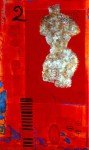 Torso and Two Oil and Silver leaf on canvas